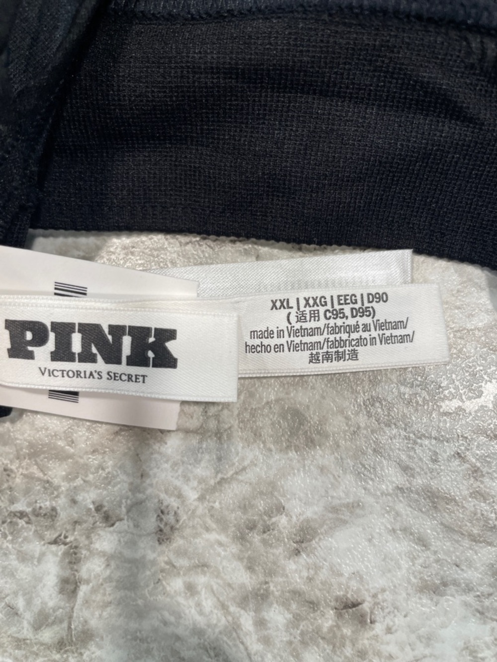 PINK Victoria's Secret Black Cross-Back Wireless Bra size XL NWT - Picture 5 of 8